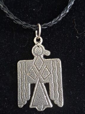 Sterling Silver Thunderbird Pendant Necklace